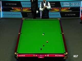 斯诺克 巴里·霍金斯5-4卢卡·布雷塞尔 20230825（李照）封面图