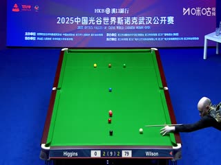 2025斯诺克武汉公开赛四分之一决赛 加里·威尔逊5-3约翰·希金斯 20250828封面图