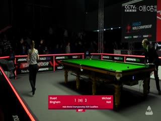 斯诺克世锦赛资格赛64进32 斯图尔特·宾汉姆4-5迈克尔·霍尔特（第一阶段） 20250413封面图