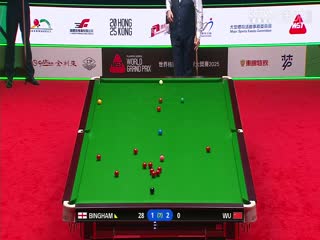 斯诺克世界大奖赛16进8 斯图尔特·宾汉姆4-2吴宜泽  20250306封面图