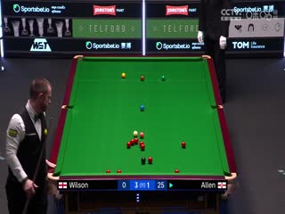 斯诺克球员锦标赛第一轮 凯伦·威尔逊6-3马克·艾伦 20250318封面图
