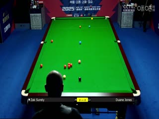 斯诺克玉山世界公开赛32进16 扎克·舒尔第5-4杜安·琼斯  20250225封面图