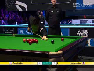 斯诺克威尔士公开赛64进32 巴里·霍金斯1-4林杉峰  20250211封面图