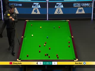 斯诺克威尔士公开赛64进32 张安达4-2罗斯·缪尔 20250211封面图