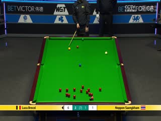 斯诺克威尔士公开赛32进16 诺鹏·桑坎姆2-4卢卡·布雷切尔 20250213封面图