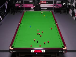 2025斯诺克英国公开赛 扎克·舒尔蒂4-0阿什利·卡蒂 20250923封面图