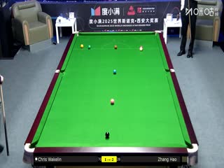 2025斯诺克西安大奖赛延期资格赛第一轮 克里斯·韦克林3-5张浩 20251007封面图