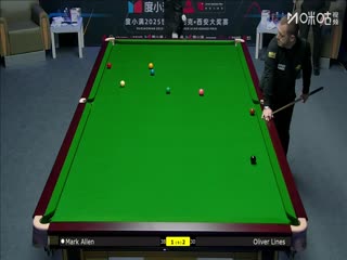 2025斯诺克西安大奖赛64进32 奥利弗·莱恩斯5-4马克·艾伦 20251008封面图