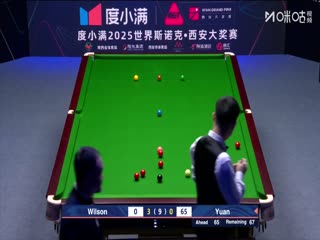 2025斯诺克西安大奖赛32进16 凯伦·威尔逊5-2袁思俊（朱峰立） 20251009封面图