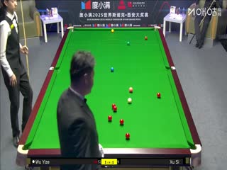 2025斯诺克西安大奖赛64进32 吴宜泽5-2徐思 20251008封面图